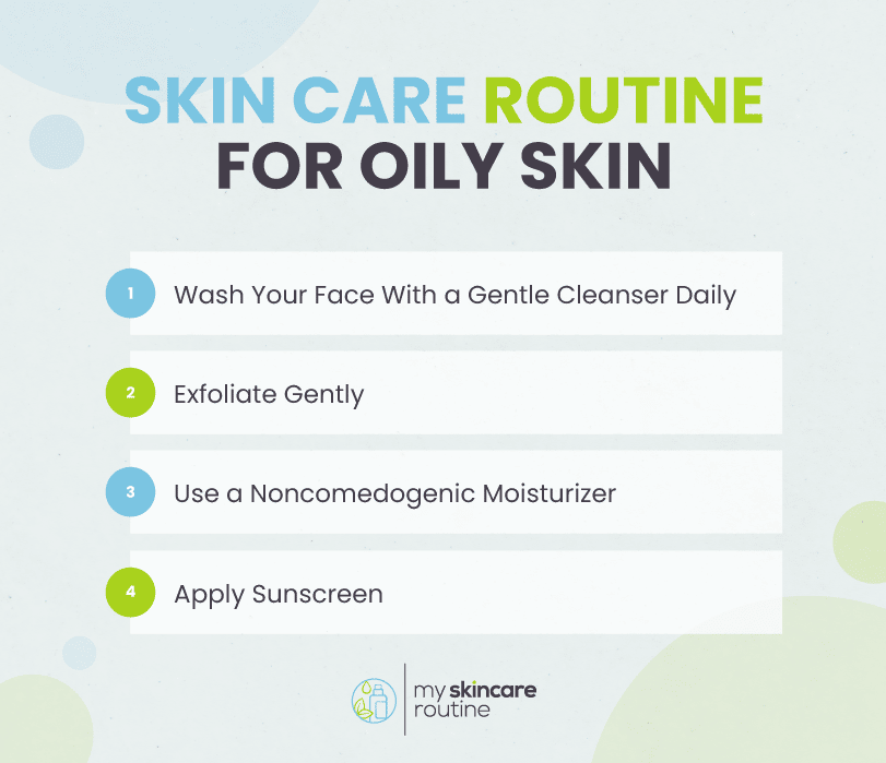 chart of skin care routine for oily skin